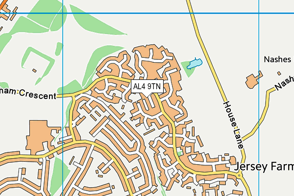 AL4 9TN map - OS VectorMap District (Ordnance Survey)