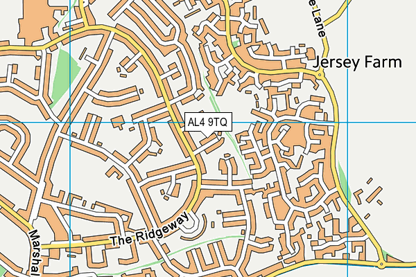 AL4 9TQ map - OS VectorMap District (Ordnance Survey)