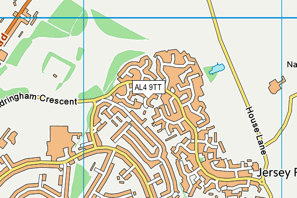 AL4 9TT map - OS VectorMap District (Ordnance Survey)