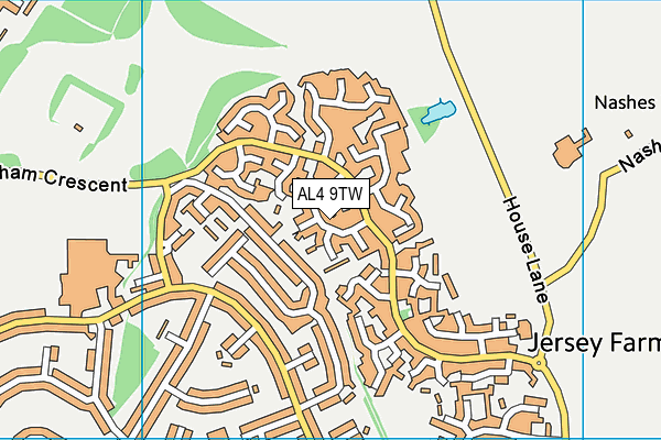 AL4 9TW map - OS VectorMap District (Ordnance Survey)