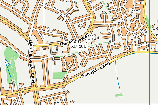 AL4 9UD map - OS VectorMap District (Ordnance Survey)