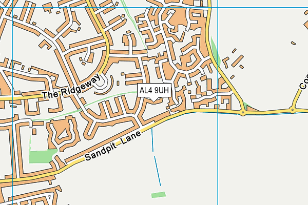 AL4 9UH map - OS VectorMap District (Ordnance Survey)
