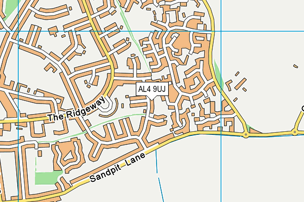 AL4 9UJ map - OS VectorMap District (Ordnance Survey)