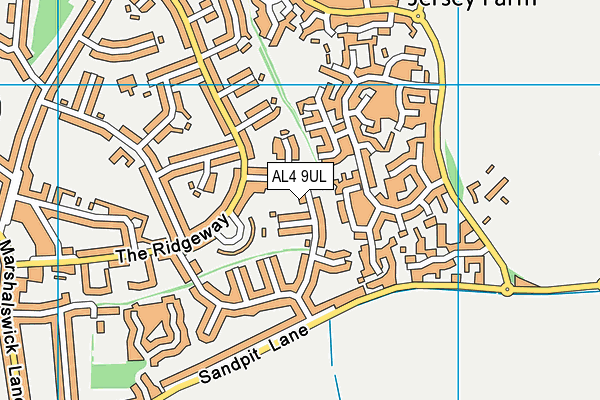 AL4 9UL map - OS VectorMap District (Ordnance Survey)