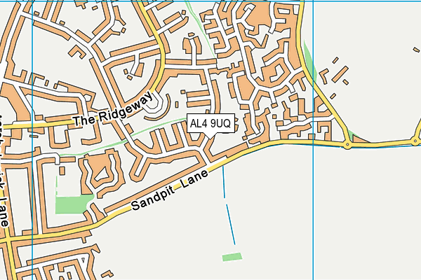 AL4 9UQ map - OS VectorMap District (Ordnance Survey)