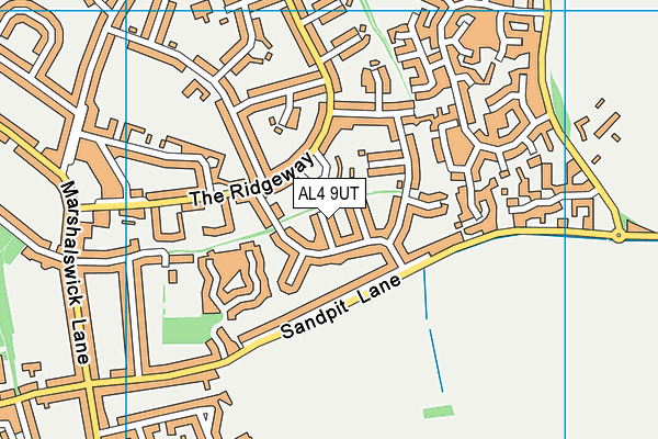 AL4 9UT map - OS VectorMap District (Ordnance Survey)
