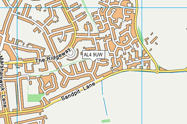 AL4 9UW map - OS VectorMap District (Ordnance Survey)