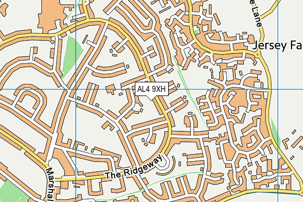 AL4 9XH map - OS VectorMap District (Ordnance Survey)
