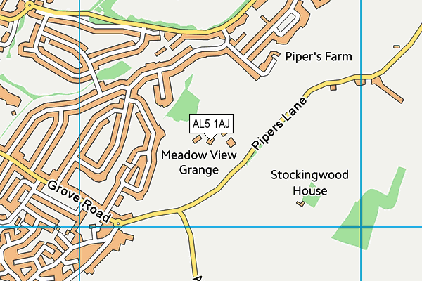 AL5 1AJ map - OS VectorMap District (Ordnance Survey)