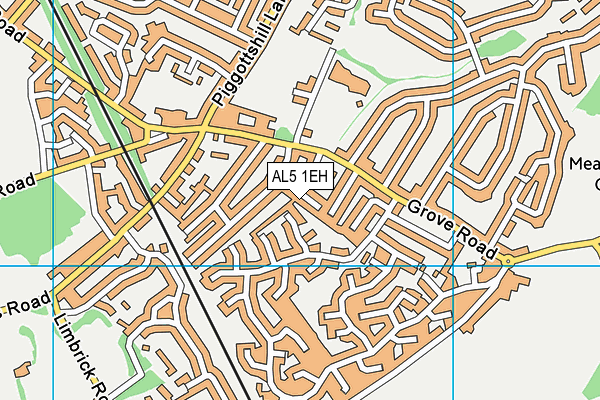 AL5 1EH map - OS VectorMap District (Ordnance Survey)