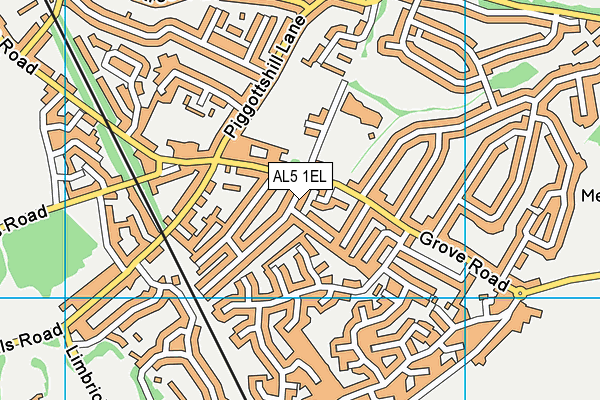 AL5 1EL map - OS VectorMap District (Ordnance Survey)