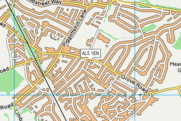 AL5 1EN map - OS VectorMap District (Ordnance Survey)