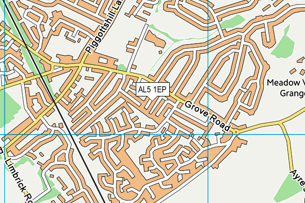 AL5 1EP map - OS VectorMap District (Ordnance Survey)