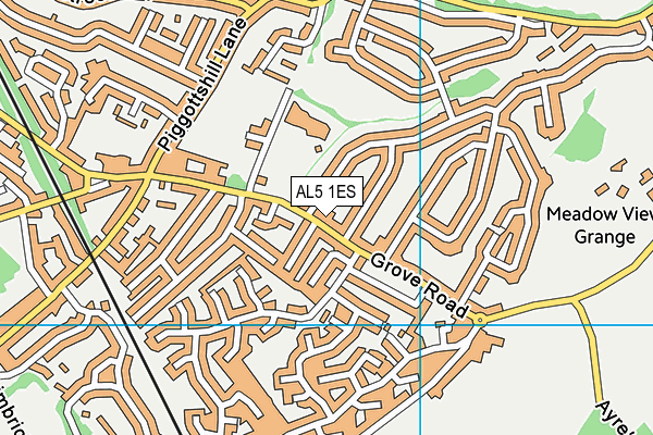 AL5 1ES map - OS VectorMap District (Ordnance Survey)