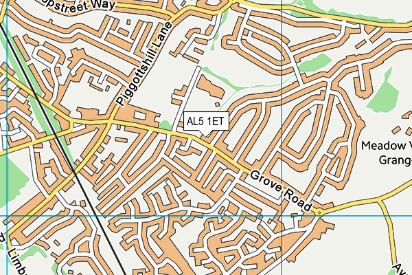 AL5 1ET map - OS VectorMap District (Ordnance Survey)