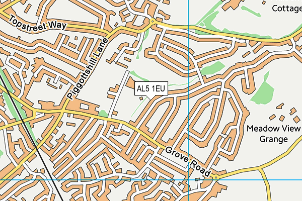 AL5 1EU map - OS VectorMap District (Ordnance Survey)