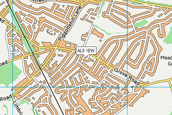 AL5 1EW map - OS VectorMap District (Ordnance Survey)