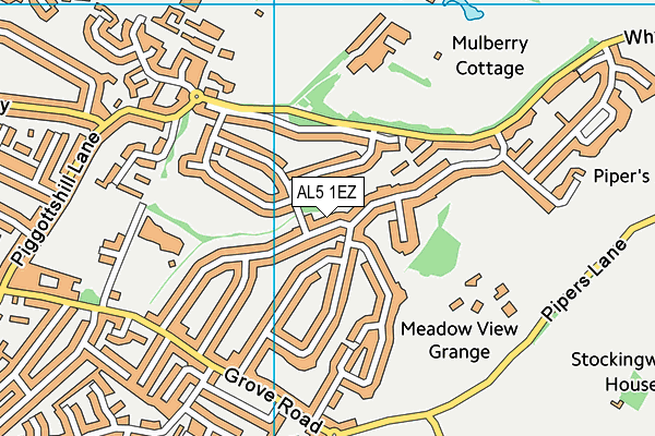 AL5 1EZ map - OS VectorMap District (Ordnance Survey)