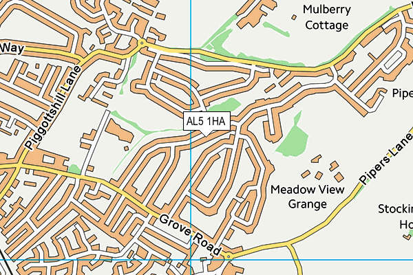 AL5 1HA map - OS VectorMap District (Ordnance Survey)