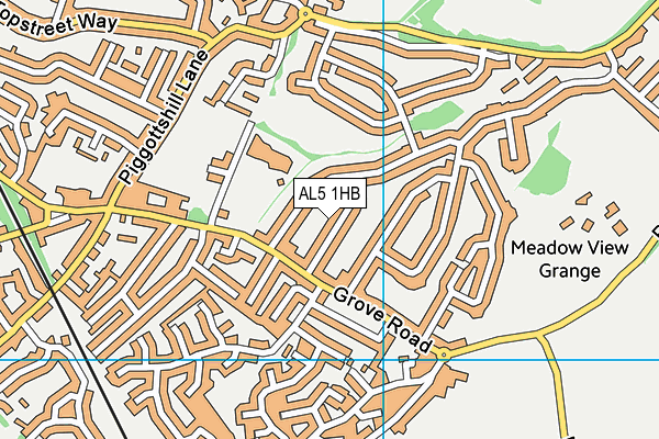 AL5 1HB map - OS VectorMap District (Ordnance Survey)