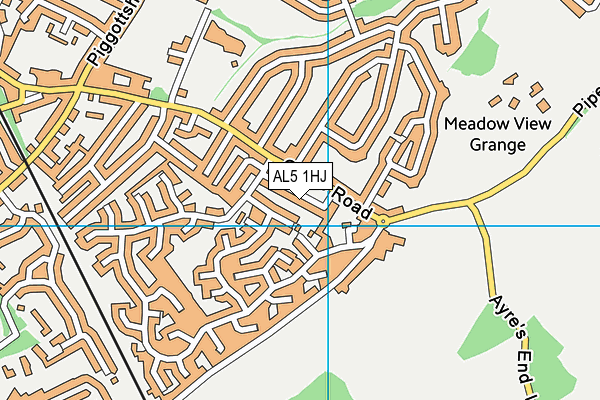 AL5 1HJ map - OS VectorMap District (Ordnance Survey)