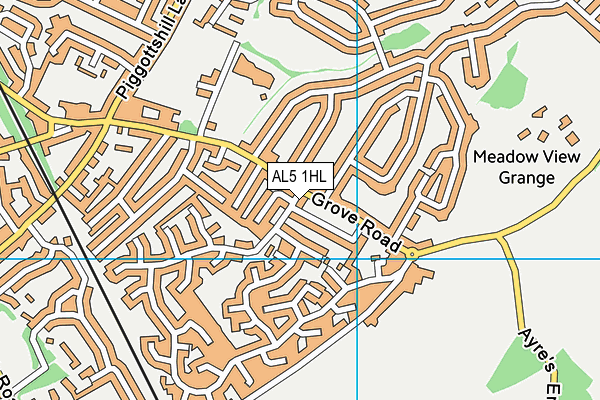 AL5 1HL map - OS VectorMap District (Ordnance Survey)