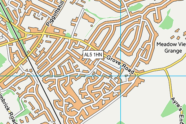 AL5 1HN map - OS VectorMap District (Ordnance Survey)