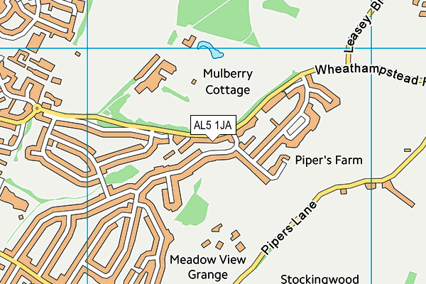 AL5 1JA map - OS VectorMap District (Ordnance Survey)