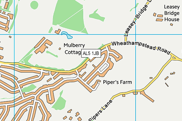 AL5 1JB map - OS VectorMap District (Ordnance Survey)