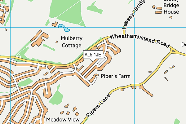 AL5 1JE map - OS VectorMap District (Ordnance Survey)