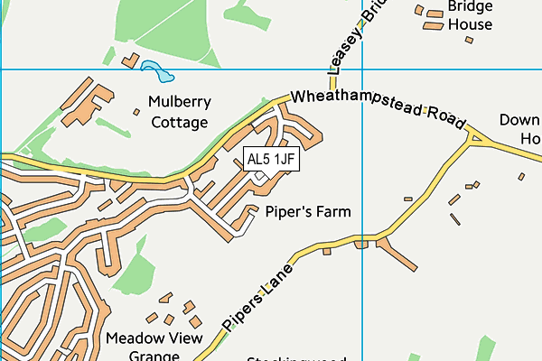 AL5 1JF map - OS VectorMap District (Ordnance Survey)