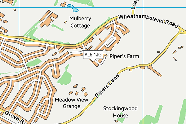 AL5 1JG map - OS VectorMap District (Ordnance Survey)