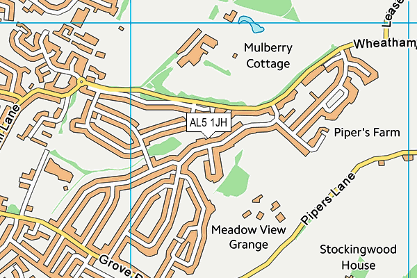 AL5 1JH map - OS VectorMap District (Ordnance Survey)