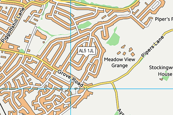 AL5 1JL map - OS VectorMap District (Ordnance Survey)