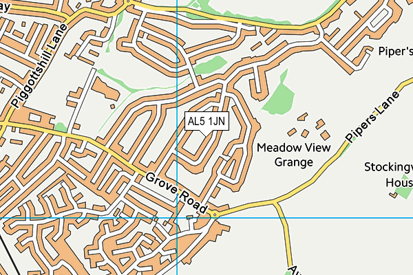 AL5 1JN map - OS VectorMap District (Ordnance Survey)