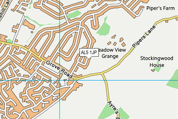AL5 1JP map - OS VectorMap District (Ordnance Survey)