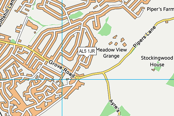 AL5 1JR map - OS VectorMap District (Ordnance Survey)