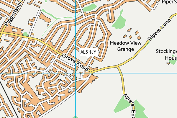AL5 1JY map - OS VectorMap District (Ordnance Survey)