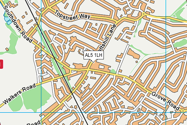 AL5 1LH map - OS VectorMap District (Ordnance Survey)
