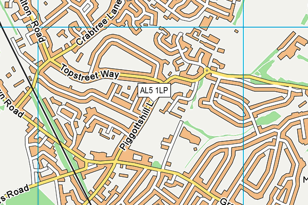 AL5 1LP map - OS VectorMap District (Ordnance Survey)