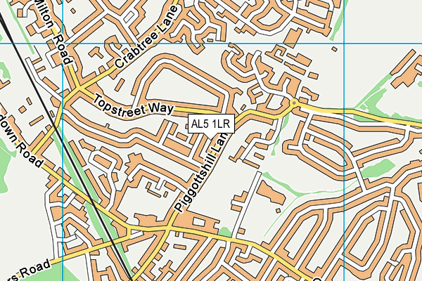 AL5 1LR map - OS VectorMap District (Ordnance Survey)