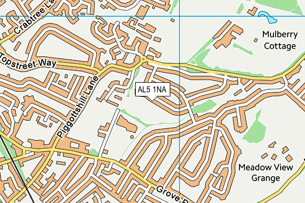 AL5 1NA map - OS VectorMap District (Ordnance Survey)