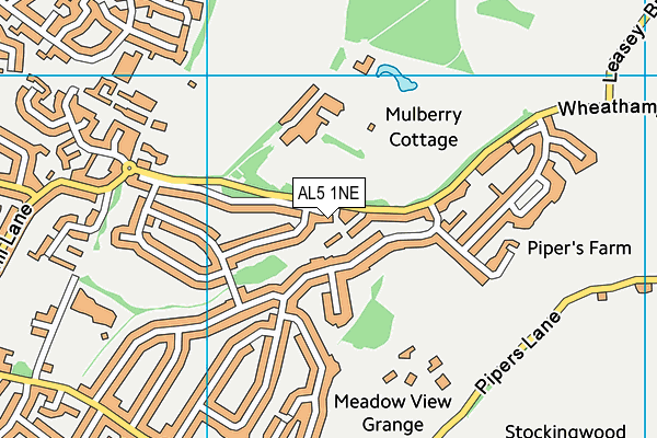 AL5 1NE map - OS VectorMap District (Ordnance Survey)