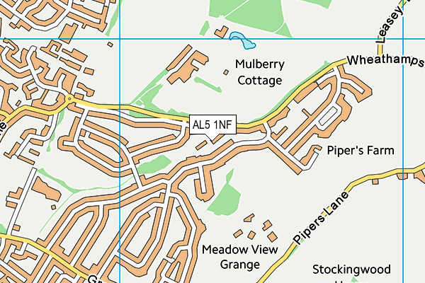 AL5 1NF map - OS VectorMap District (Ordnance Survey)