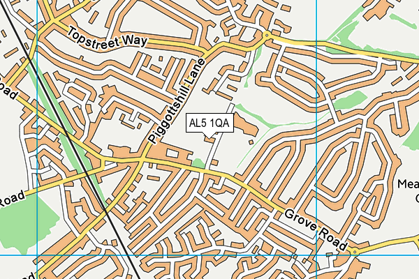 AL5 1QA map - OS VectorMap District (Ordnance Survey)