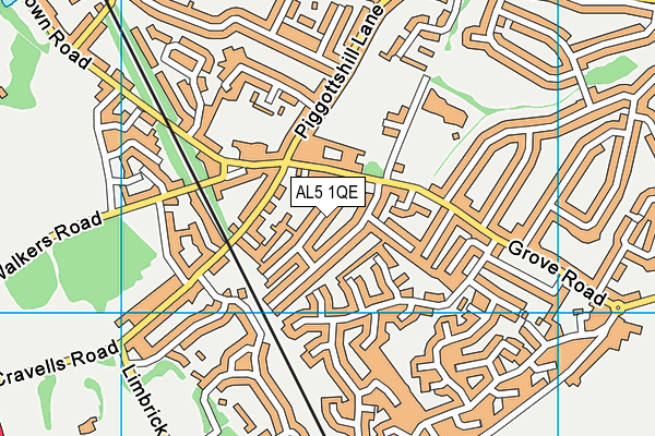 AL5 1QE map - OS VectorMap District (Ordnance Survey)