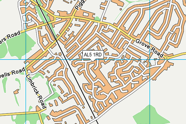 AL5 1RD map - OS VectorMap District (Ordnance Survey)