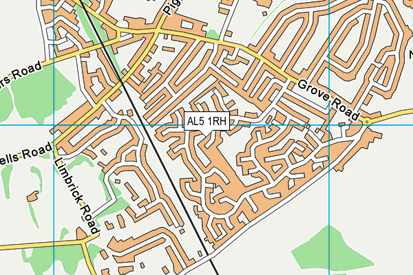 AL5 1RH map - OS VectorMap District (Ordnance Survey)