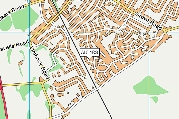 AL5 1RS map - OS VectorMap District (Ordnance Survey)