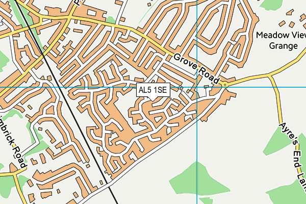 AL5 1SE map - OS VectorMap District (Ordnance Survey)